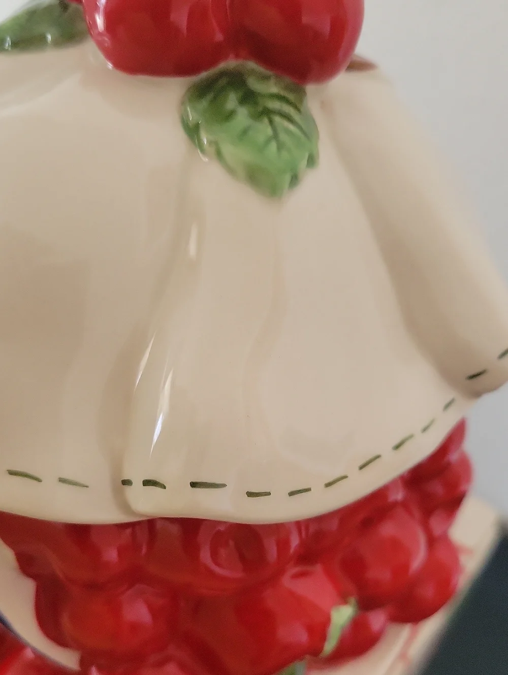 Vintage Department 56 Red Cherry Jam Jelly Jar Life Is Just A Bowl Of Cherries